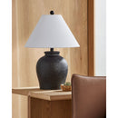 Modern European furniture - Ceramic White Linen Table Lamp - www.oroatrade.com