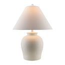 Modern European furniture - Ceramic White Linen Table Lamp - www.oroatrade.com