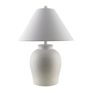 Modern European furniture - Ceramic White Linen Table Lamp - www.oroatrade.com
