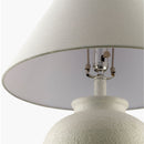 Modern European furniture - Ceramic White Linen Table Lamp - www.oroatrade.com
