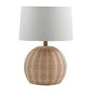 Contract furniture - Round Rattan Base Table Lamp - www.oroatrade.com