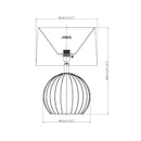 Contract furniture - Round Rattan Base Table Lamp - www.oroatrade.com