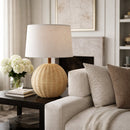 Contract furniture - Round Rattan Base Table Lamp - www.oroatrade.com