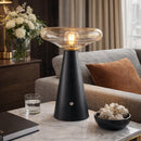 Modern European furniture - Clear Glass Accent Table Lamp - www.oroatrade.com