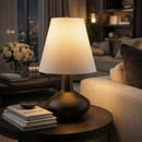 Modern European furniture - Tall Linen Shade Table Lamp - www.oroatrade.com