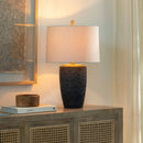Contract furniture - Black Textured Base Table Lamp - www.oroatrade.com