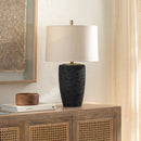 Contract furniture - Black Textured Base Table Lamp - www.oroatrade.com