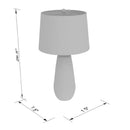 Modern European furniture - Ivory Linen Accent Table Lamp - www.oroatrade.com