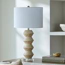 Modern European furniture -  Geometrical Base Linen Table Lamp - www.oroatrade.com
