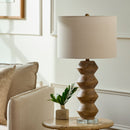 Modern European furniture -  Geometrical Base Linen Table Lamp - www.oroatrade.com