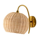Contract furniture - Round Rattan Wall Lamp - www.oroatrade.com