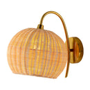 Contract furniture - Round Rattan Wall Lamp - www.oroatrade.com