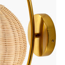 Contract furniture - Round Rattan Wall Lamp - www.oroatrade.com