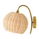 Contract furniture - Round Rattan Wall Lamp - www.oroatrade.com