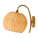 Contract furniture - Round Rattan Wall Lamp - www.oroatrade.com