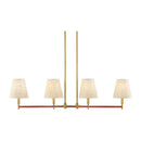 Contract furniture - Fabric Shade 4-Light Linear Chandelier - www.oroatrade.com