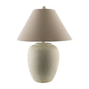 Contract furniture - Antiqued White Ceramic Table Lamp - www.oroatrade.com