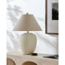 Contract furniture - Antiqued White Ceramic Table Lamp - www.oroatrade.com