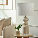 Hospitality furniture - Cream Layered Base Table Lamp - www.oroatrade.com