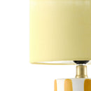 Modern European furniture - Striped Ceramic Linen Table Lamp - www.oroatrade.com