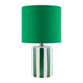 Modern European furniture - Striped Ceramic Linen Table Lamp - www.oroatrade.com