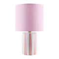 Modern European furniture - Striped Ceramic Linen Table Lamp - www.oroatrade.com