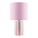 Modern European furniture - Striped Ceramic Linen Table Lamp - www.oroatrade.com