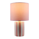Modern European furniture - Striped Ceramic Linen Table Lamp - www.oroatrade.com