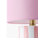 Modern European furniture - Striped Ceramic Linen Table Lamp - www.oroatrade.com