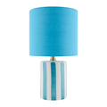 Modern European furniture - Striped Ceramic Linen Table Lamp - www.oroatrade.com