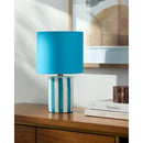Modern European furniture - Striped Ceramic Linen Table Lamp - www.oroatrade.com