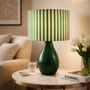 Modern European furniture - Striped Linen Ceramic Table Lamp - www.oroatrade.com