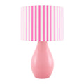 Modern European furniture - Striped Linen Ceramic Table Lamp - www.oroatrade.com