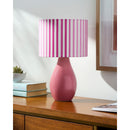 Modern European furniture - Striped Linen Ceramic Table Lamp - www.oroatrade.com