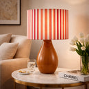 Modern European furniture - Striped Linen Ceramic Table Lamp - www.oroatrade.com