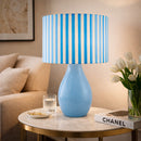 Modern European furniture - Striped Linen Ceramic Table Lamp - www.oroatrade.com