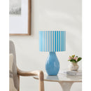 Modern European furniture - Striped Linen Ceramic Table Lamp - www.oroatrade.com