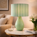 Modern European furniture - Striped Linen Ceramic Table Lamp - www.oroatrade.com