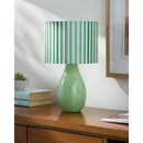 Modern European furniture - Striped Linen Ceramic Table Lamp - www.oroatrade.com