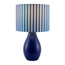 Modern European furniture - Striped Linen Ceramic Table Lamp - www.oroatrade.com