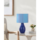 Modern European furniture - Striped Linen Ceramic Table Lamp - www.oroatrade.com