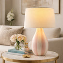 Modern European furniture - Hand-painted Striped Ceramic Table Lamp - www.oroatrade.com
