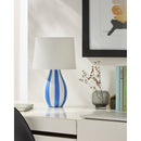 Modern European furniture - Hand-painted Striped Ceramic Table Lamp - www.oroatrade.com