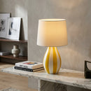 Modern European furniture - Hand-painted Striped Ceramic Table Lamp - www.oroatrade.com