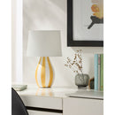 Modern European furniture - Hand-painted Striped Ceramic Table Lamp - www.oroatrade.com