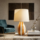 Modern European furniture - Hand-painted Striped Ceramic Table Lamp - www.oroatrade.com