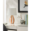 Modern European furniture - Hand-painted Striped Ceramic Table Lamp - www.oroatrade.com