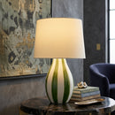 Modern European furniture - Hand-painted Striped Ceramic Table Lamp - www.oroatrade.com