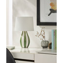 Modern European furniture - Hand-painted Striped Ceramic Table Lamp - www.oroatrade.com
