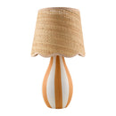 Modern European furniture - Striped Ceramic Seagrass Table Lamp - www.oroatrade.com
